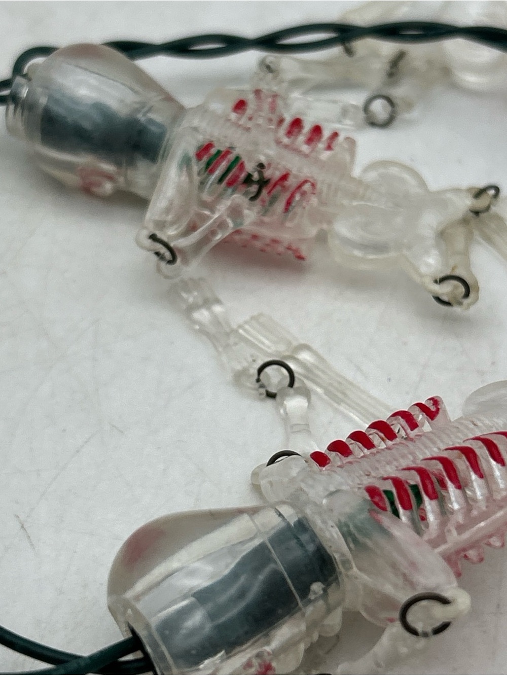 Vtg Blow Mold Halloween Skeleton String Lights Green Bulbs 9.5’(Missing 1 Arm) - Picture 6 of 9